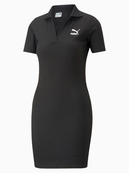 Puma Mini Κοντομάνικο Αθλητικό Φόρεμα Μαύρο