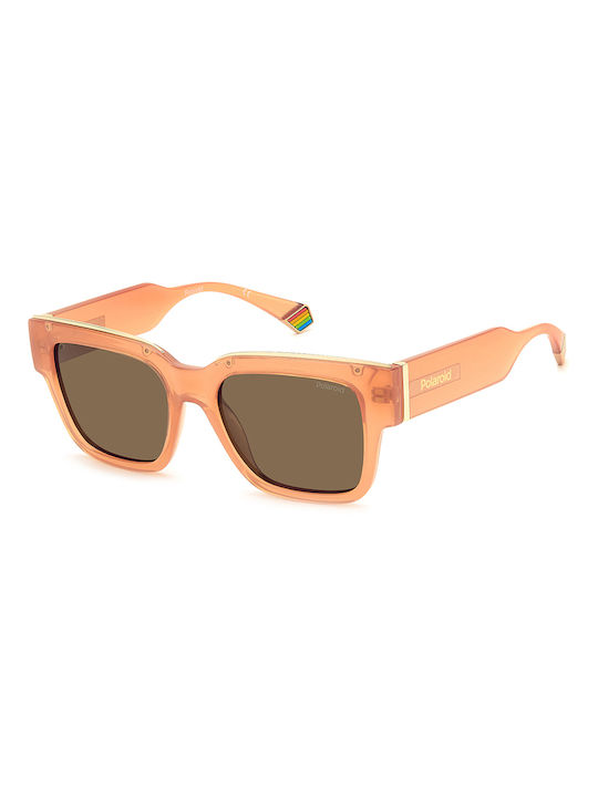 Polaroid Sonnenbrillen mit Orange Rahmen und Br...