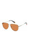 Polaroid Men's Sunglasses with Silver Metal Frame and Orange Polarized Lens PLD6196/S/X 2M8/HE