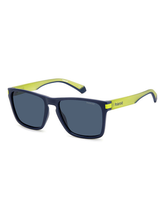 Polaroid Men's Sunglasses with Navy Blue Plastic Frame and Blue Polarized Lens PLD2139/S FLL/C3