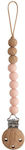 Mushie Clip Pacifier Eva with Beads made of Wood Blush