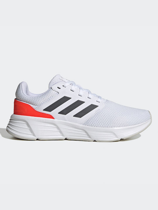 Adidas Galaxy 6 Ανδρικά Αθλητικά Παπούτσια Running Cloud White / Grey Five / Solar Red
