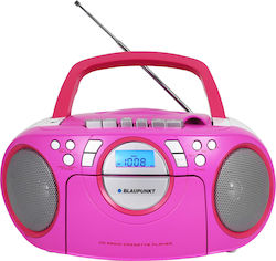 Blaupunkt Portabil BB16PK cu CD / MP3 / USB / Casetă / Radio în Culoare Roz