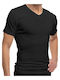 Men's Undershirts Short-sleeved in Black Color 2Pack