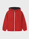 Kids' Casual Jacket Short Double Sided with Hood Red