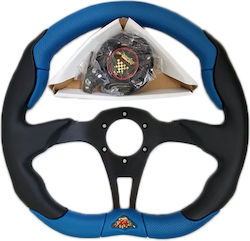 Simoni Racing Τιμόνι Αυτοκινήτου Χ4 Τριάκτινο Μπλε/Μπλε