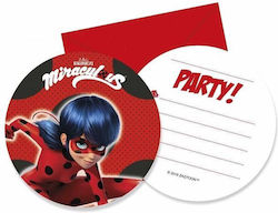Procos Invitations Miraculous 6pcs 91351Invitations