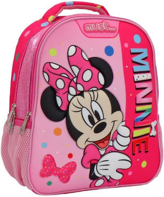 Must Minnie Mouse Σχολική Τσάντα Πλάτης Νηπιαγωγείου σε Ροζ χρώμα
