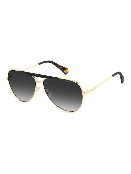 Polaroid Sonnenbrillen mit Gold Rahmen und Beig...