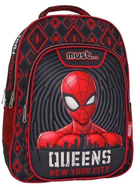 Must Spiderman Queens New York City School Bag Backpack Elementary, Elementary in Red color