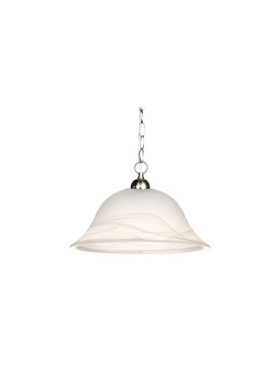 Keskor Pendant Light White Bell with Socket E27 31x31cm