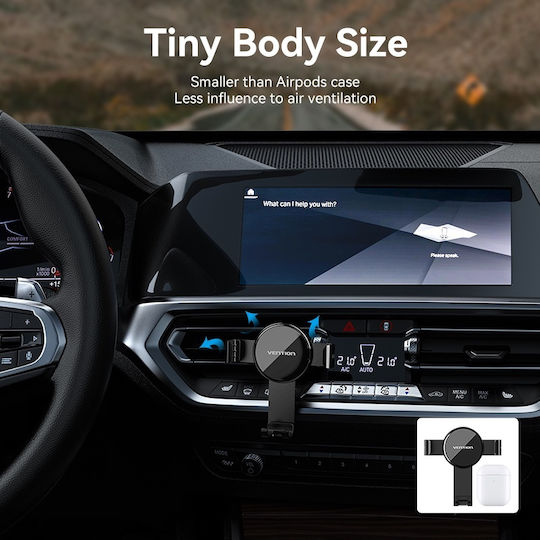 Vention Car Mobile Mount with Adjustable Hooks Black