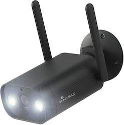 Nivian IP Κάμερα Παρακολούθησης Wi-Fi 1080p Full HD Αδιάβροχη με Αμφίδρομη Επικοινωνία σε Μαύρο Χρώμα NVS-IPC-02B-L