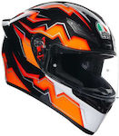 AGV K1 S Full Face Helmet ECE 22.06 1500gr Kripton Black/Orange 2118394001-008