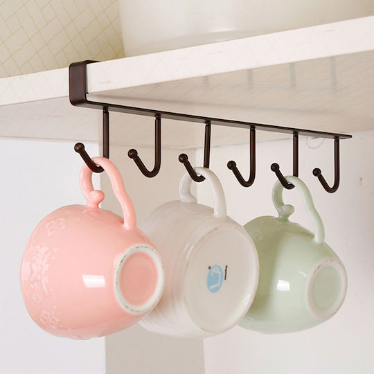 Metallic Kitchen Hanger 26.5x7x1.4cm Black