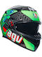 AGV K3 Kamaleon Black/Red/Green Cască Moto Față întreagă ECE 22.06 1500gr cu Pinlock
