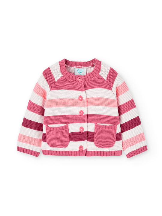 Cardigan pentru copii Tricotat Roz
