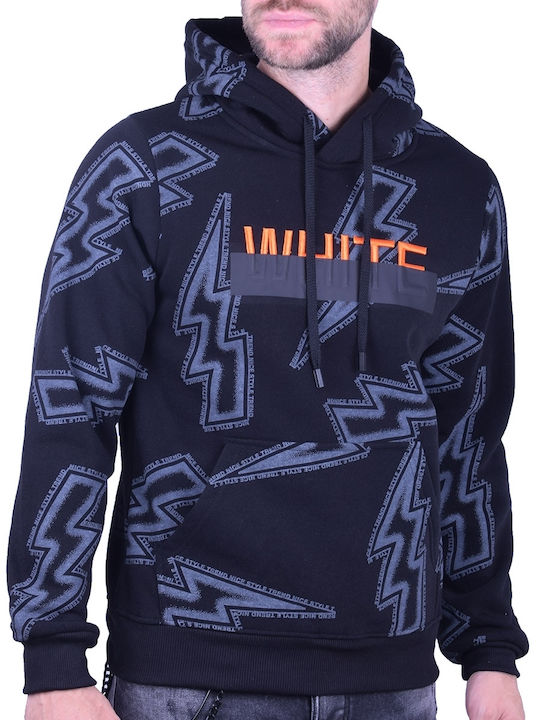 Men's hoodie with hood black Black