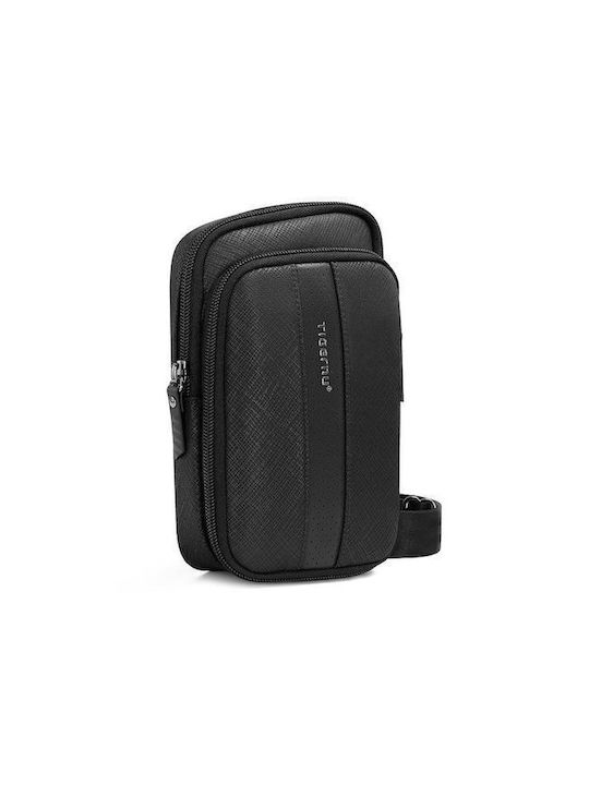 Tigernu Shoulder / Crossbody Bag with Zipper, Internal Compartments & Adjustable Strap Black