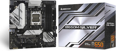 Biostar B650M-Silver Ver. 5.x Placă de bază Micro ATX cu AMD AM5 Socket