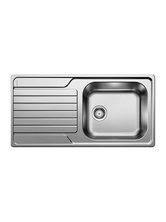 Blanco Dinas XL 6 S 524254 Drop-In Sink Inox Satin W100xD50cm Silver