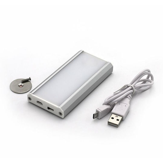 Adeleq Rechargeable LED Light for Cabinets with Battery Powered and Motion Sensor 1pcs