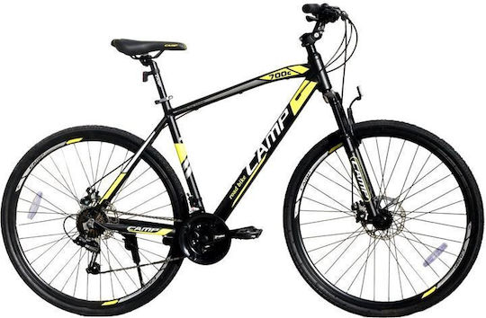 Road MD 28" Жълт Колело Трекинг с 21 Скорости и Механични Дискови Спирачки