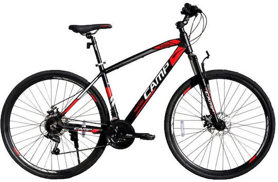 Camp Road MD 28" Rot Fahrrad Trekking mit 21 Gängen und Mechanische Scheibenbremsen