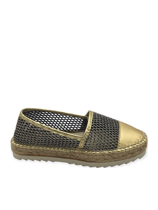 Flamenco Women's Fabric Espadrilles Gold