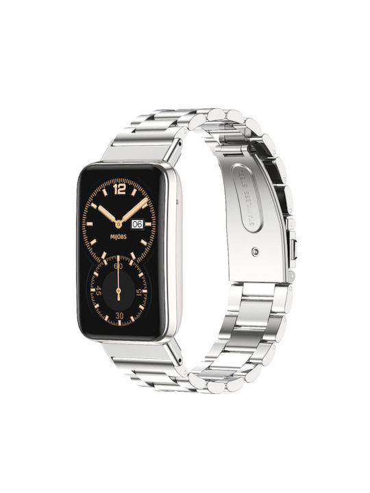 Mijobs Λουράκι Ανοξείδωτο Ατσάλι Ασημί (Xiaomi Smart Band 7 Pro)