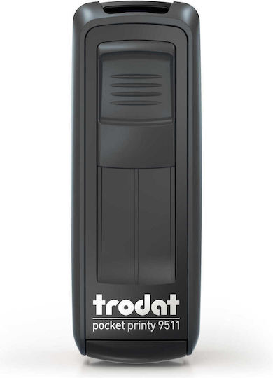 Trodat Pocket Printy 9511 Rectangular Self-Inking Pocket Text Stamp with Blue Ink