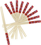 Chopsticks από Μπαμπού Κόκκινα 10τμχ