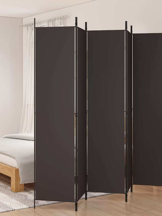 vidaXL Decorative Room Divider Fabric with 5 Pa...