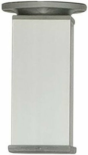 Italtecnica Aluminum Furniture Leg Suitable for Cupboard / Wardrobe 40x40x10cm Silver B02-125-36-01