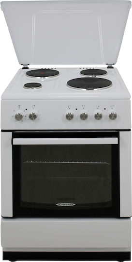 Carad Aragaz 64lt cu Plite Emailate L60cm. White