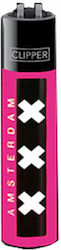 Clipper Amsterdam XXX Αναπτήρας Φλόγας σε Ροζ χ...