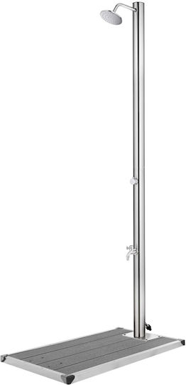 vidaXL Pool Shower with Length 62cm Silver