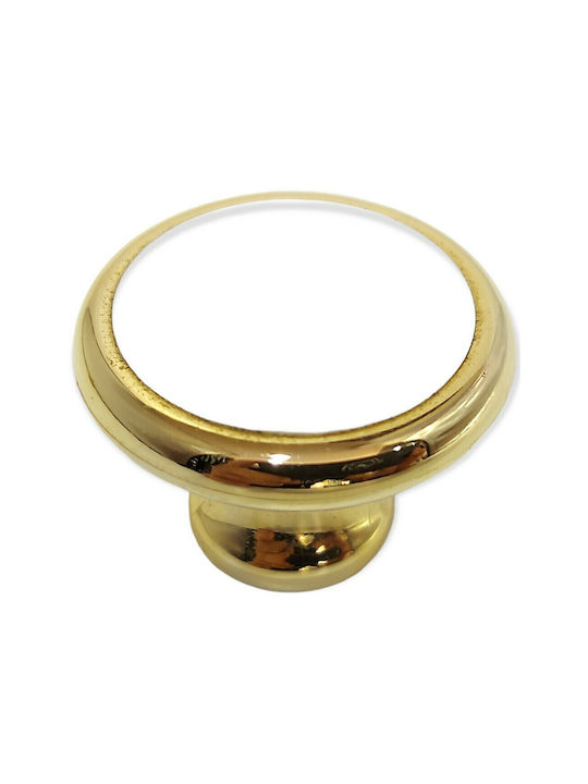 Knob Furniture made of Plastic in Gold Color 33mm (Center Distance 25mm) 0741-ORO1 1pcs