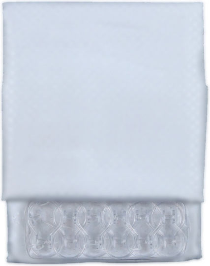 Import Hellas Κουρτίνα Μπάνιου Υφασμάτινη 240x200 cm Λευκή