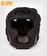 Venum Challenger Kids Full Face Boxing Headgear Synthetic Leather Black