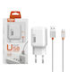 Somostel Ladegerät mit USB-A Anschluss und Kabel USB-C Weißs (SMS-A52)