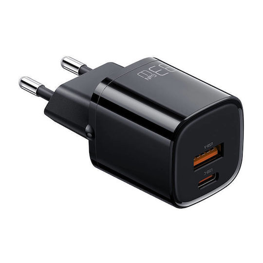 Mcdodo GaN Wireless Charger with USB-A and USB-C Ports 33W Black
