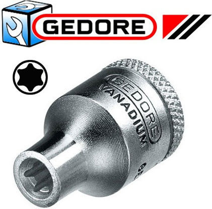 Gedore Καρυδάκι Torx με Καρέ Υποδοχής 1/2" Μέγεθος E12