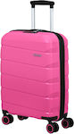 American Tourister Air Move Spinner Cabin Travel Suitcase Hard Peace Pink with 4 Wheels Height 55cm