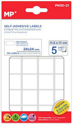Madrid Papel Small Adhesive Labels in White Color 24x24mm
