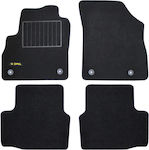 Velgum Set of Front and Rear Mats 4pcs from Carpet for Opel Astra Black