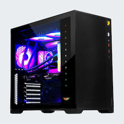 Armaggeddon Tessaraxx Core 13 Air Gaming Full Tower Computer Case with Window Panel and RGB Lighting Black