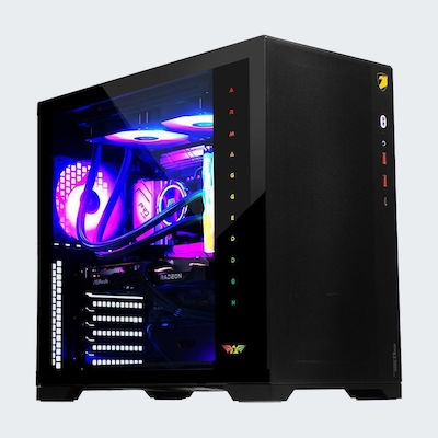 Armaggeddon Tessaraxx Core 13 Air Gaming Full Tower Computer Case with Window Panel and RGB Lighting Black