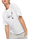 Puma Γυναικείο Αθλητικό T-shirt Λευκό