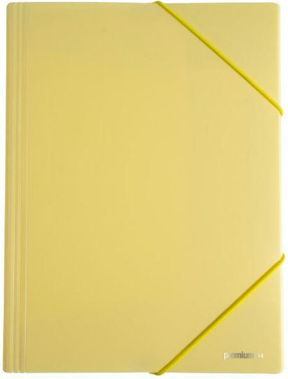 A&G Paper Folder with Rubber Band for Paper A4 Yellow